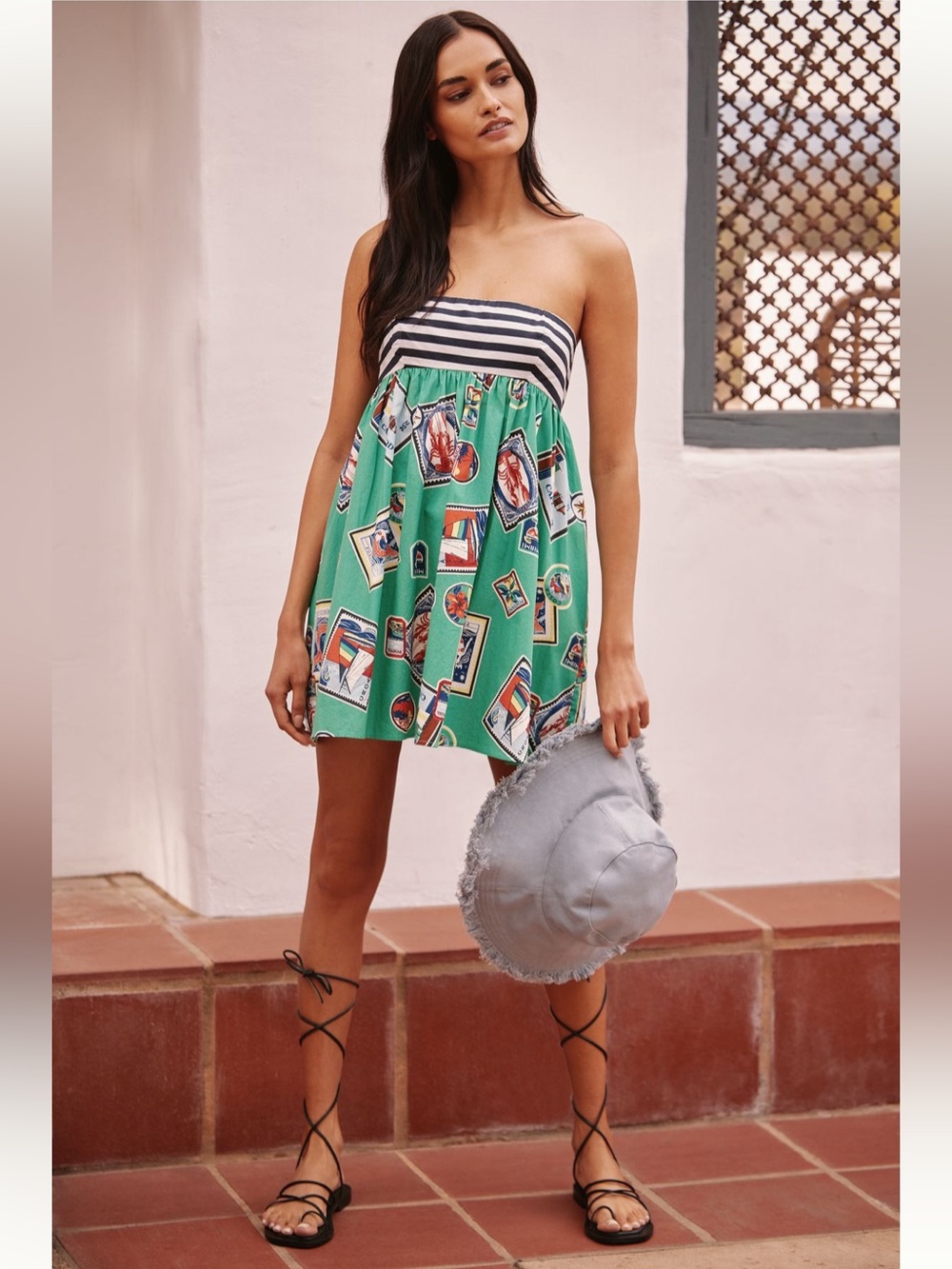 ANTHROPOLOGIE STRAPLESS BABYDOLL DRESS